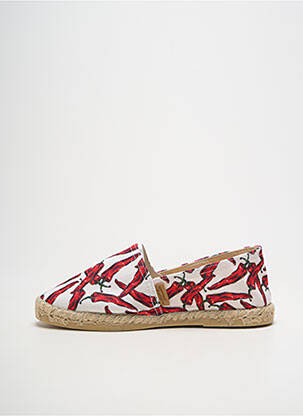 Espadrilės apvalus mygtukas plokščias kulnas iki 3 cm baltas LA MAISON DE L'ESPADRILLE moteris