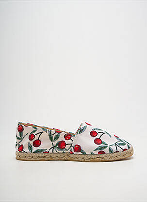 Espadrilės apvalus mygtukas plokščias kulnas iki 3 cm baltas LA MAISON DE L'ESPADRILLE moteris