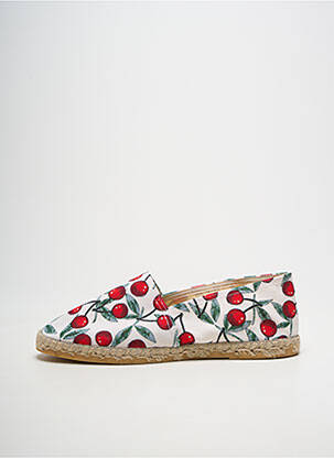 Espadrilės apvalus mygtukas plokščias kulnas iki 3 cm baltas LA MAISON DE L'ESPADRILLE moteris
