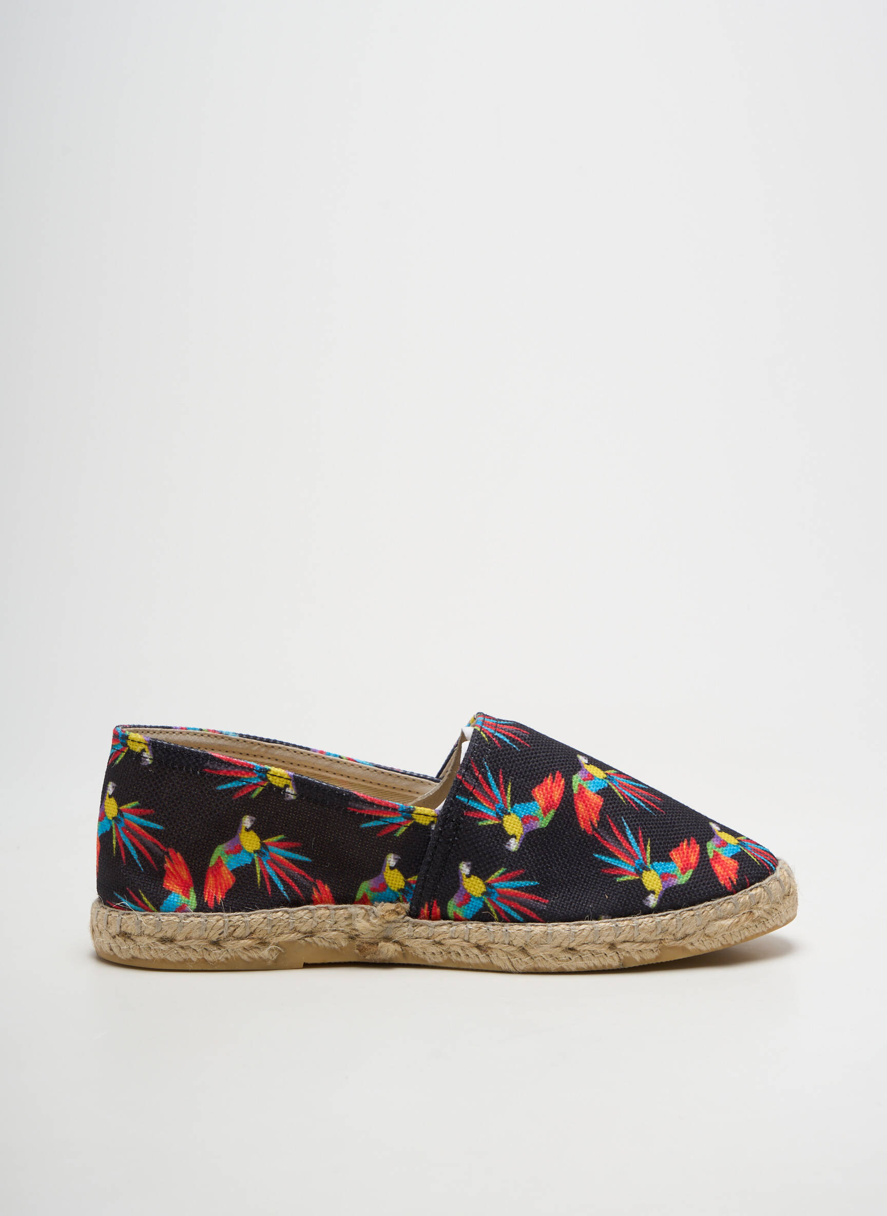 Espadrilės apvalus mygtukas plokščias kulnas iki 3 cm juodas LA MAISON DE L'ESPADRILLE moteris