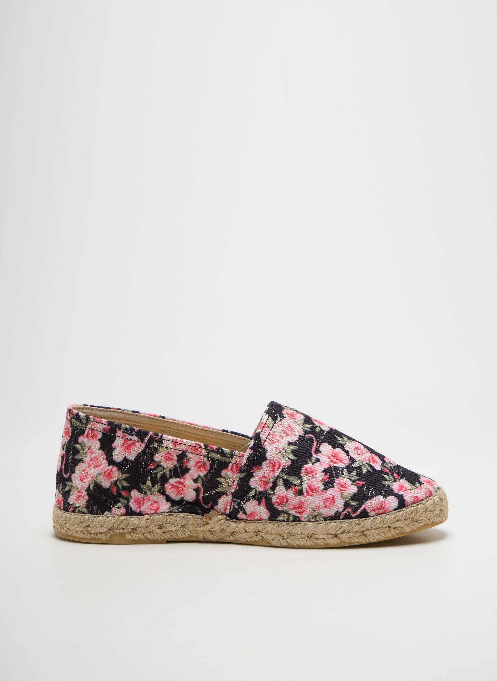 Espadrilės satino audinys plokščias kulnas iki 3 cm juodas LA MAISON DE L'ESPADRILLE moteris