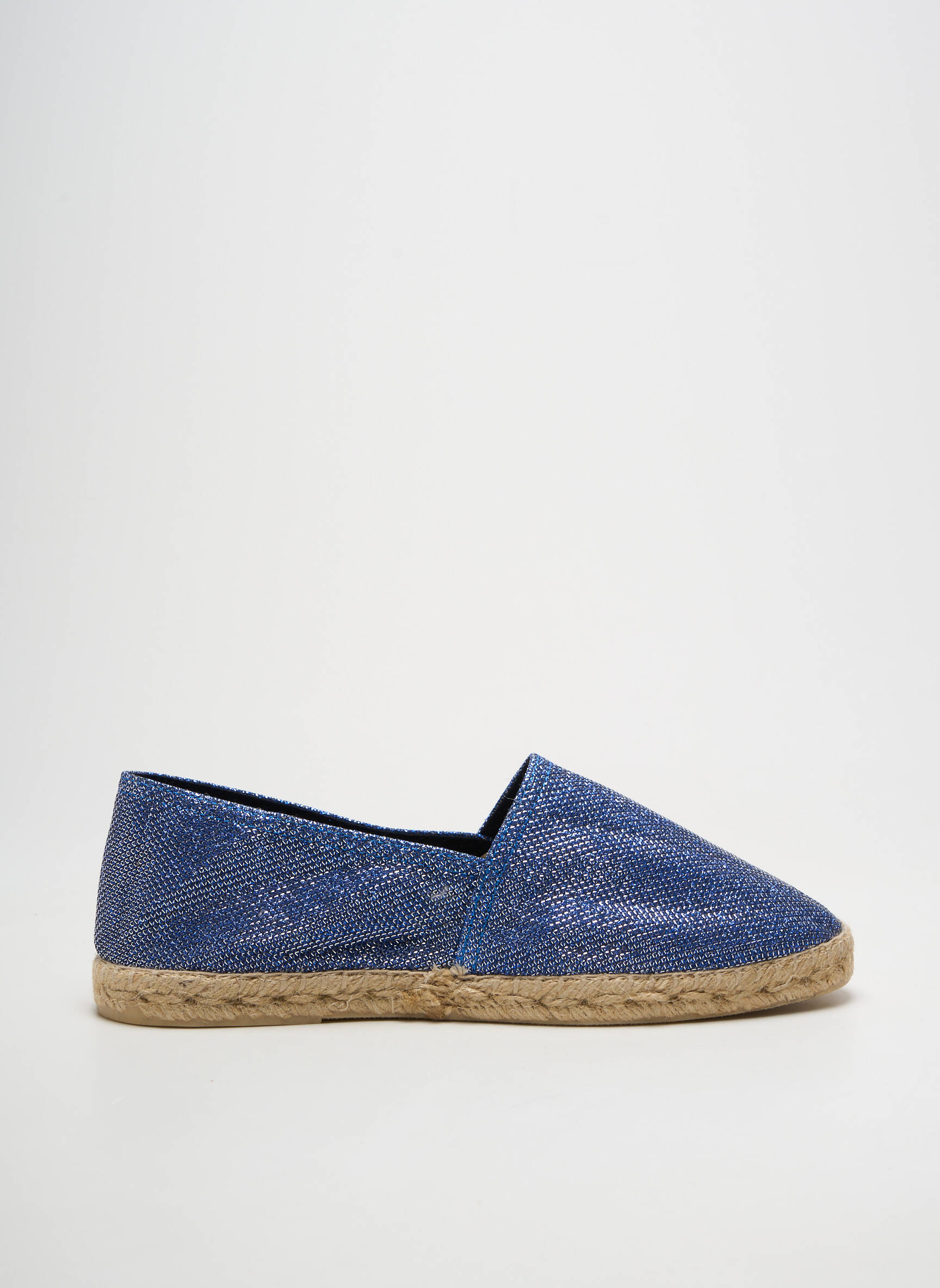 Espadrilės satino audinys plokščias kulnas iki 3 cm mėlyna LA MAISON DE L'ESPADRILLE moteris