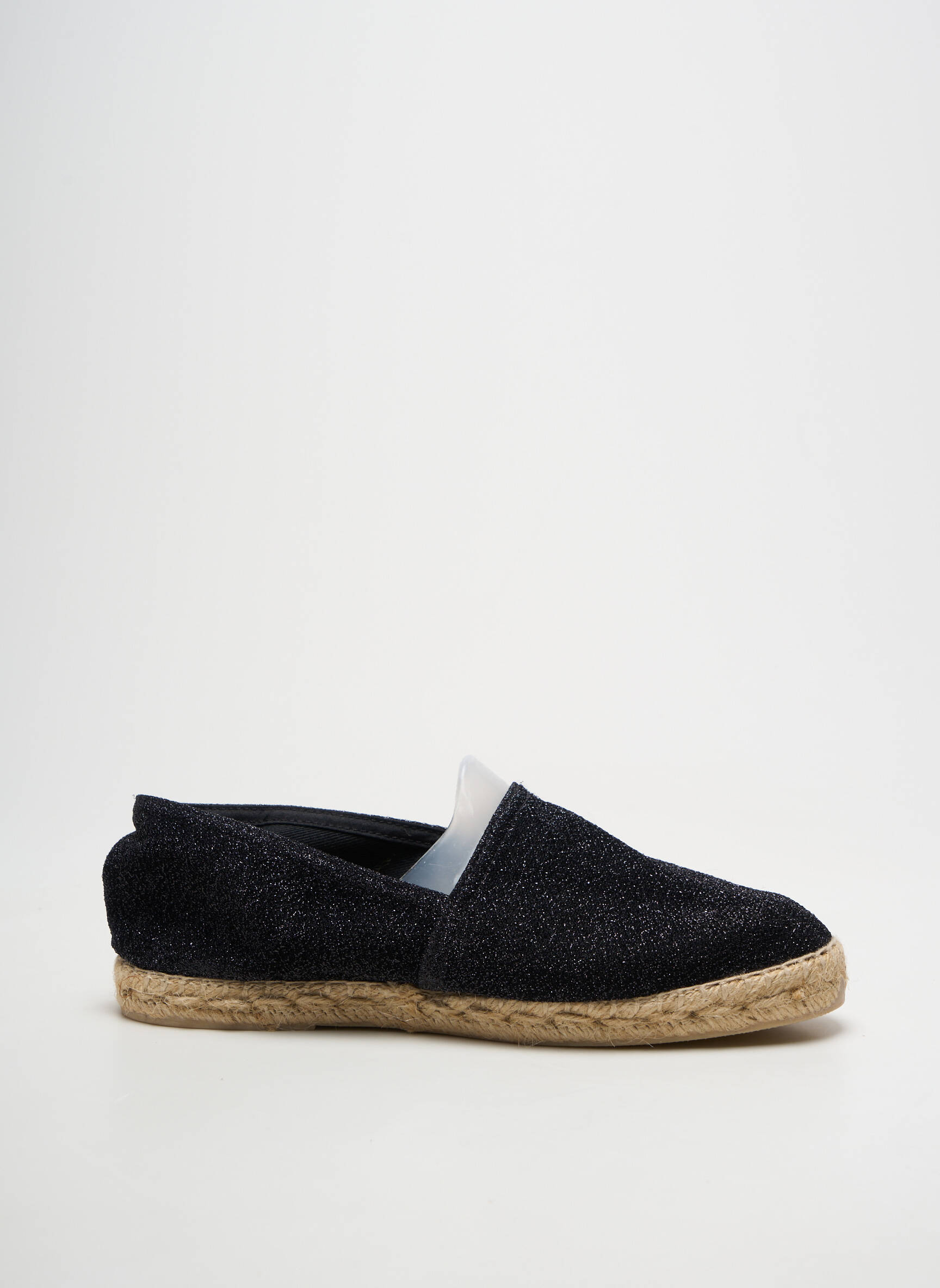 Espadrilės satino audinys plokščias kulnas iki 3 cm juodas LA MAISON DE L'ESPADRILLE moteris
