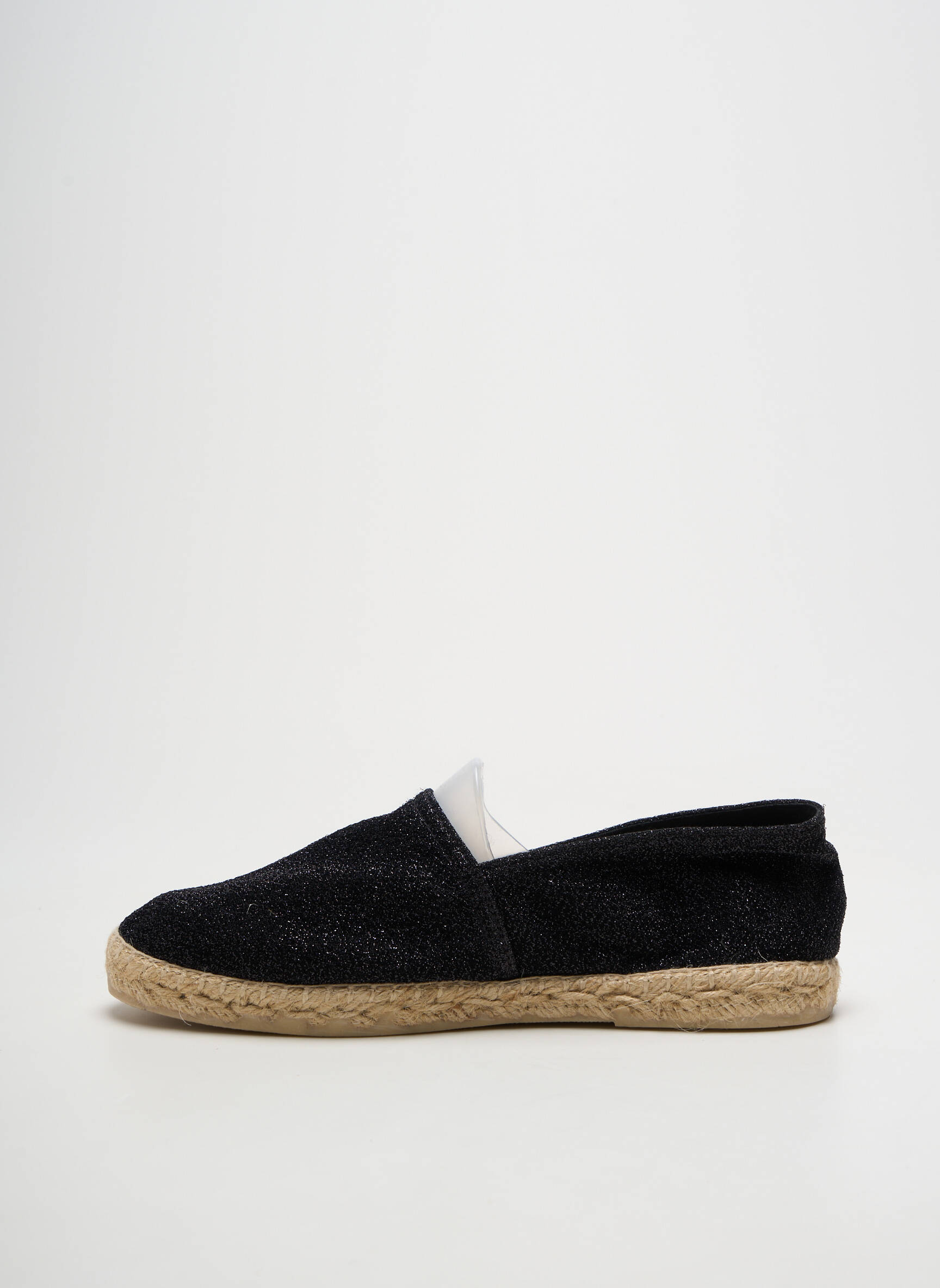 Espadrilės satino audinys plokščias kulnas iki 3 cm juodas LA MAISON DE L'ESPADRILLE moteris