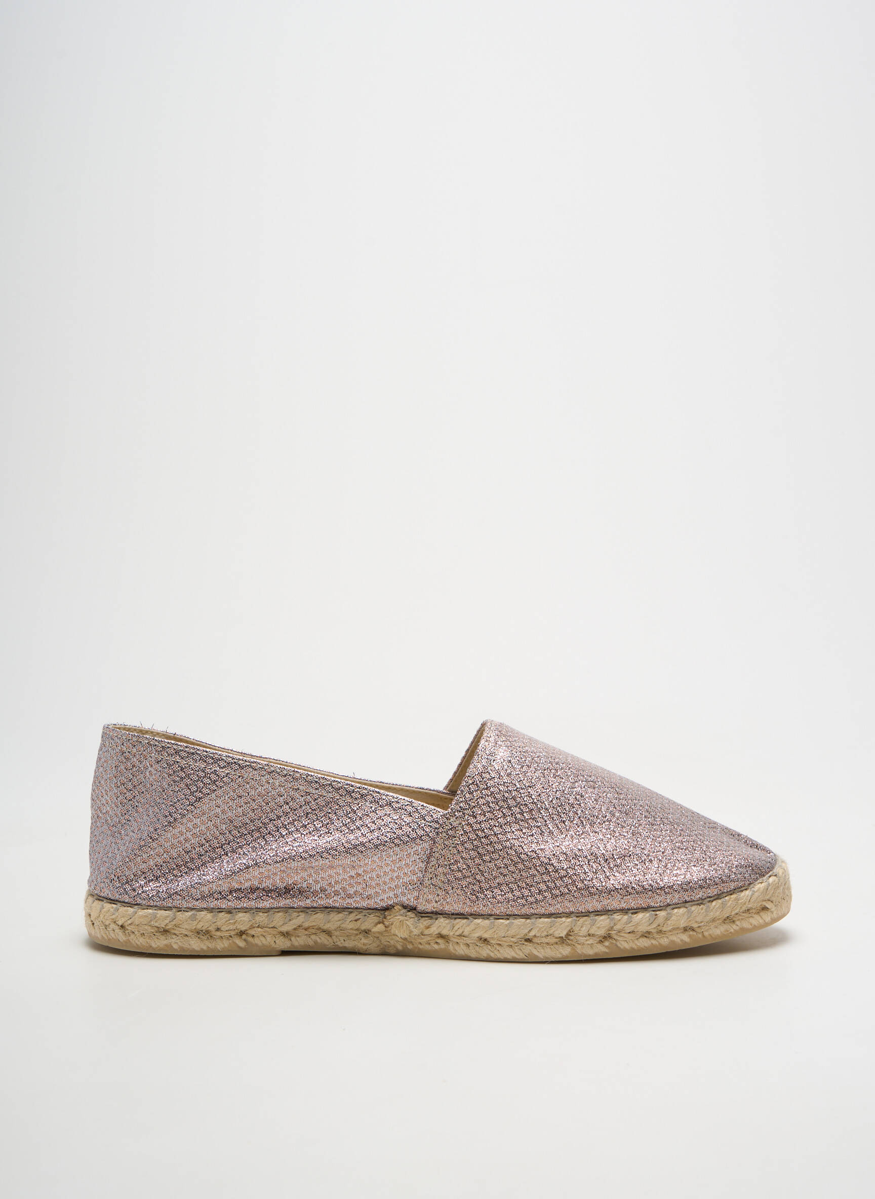 Espadrilės satino audinys plokščias kulnas iki 3 cm sidabrinė LA MAISON DE L'ESPADRILLE moteris