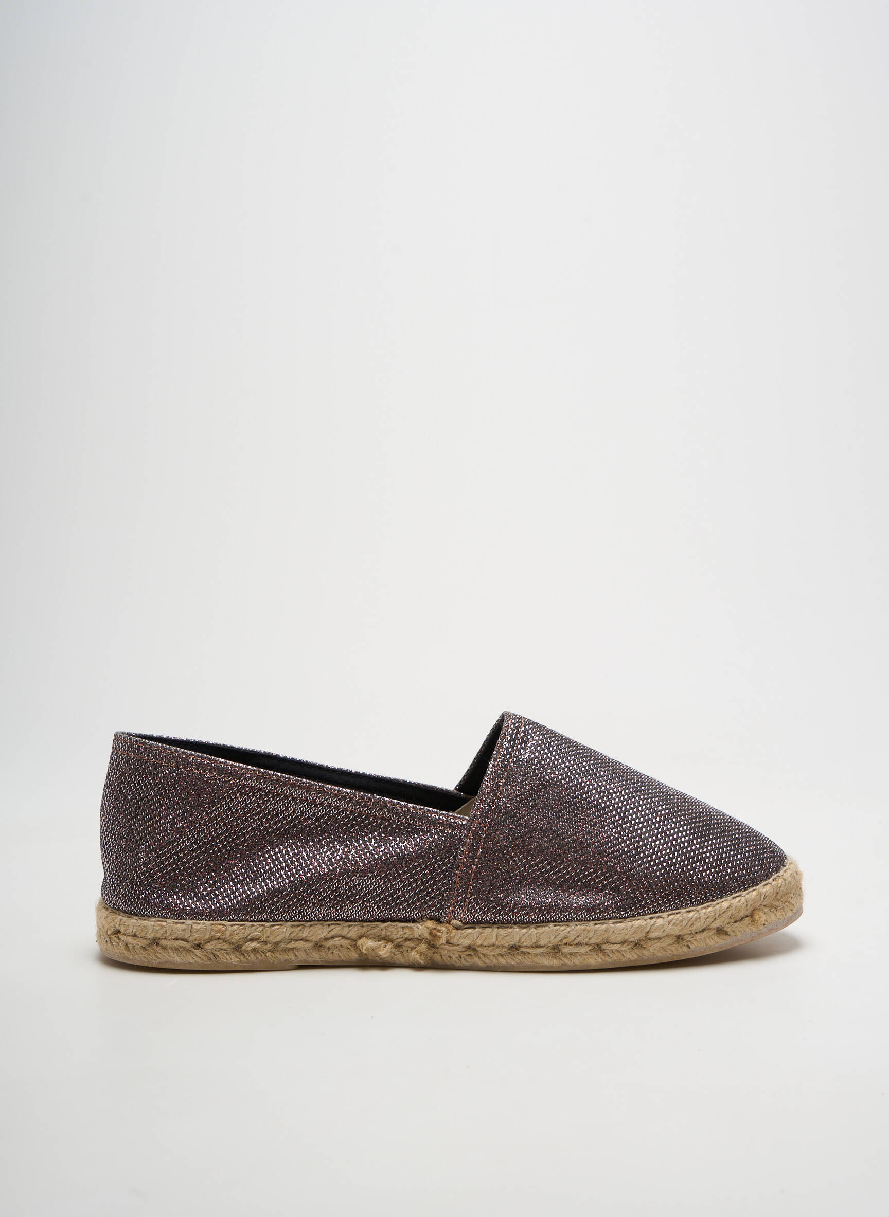 Espadrilės satino audinys plokščias kulnas iki 3 cm sidabrinė LA MAISON DE L'ESPADRILLE moteris