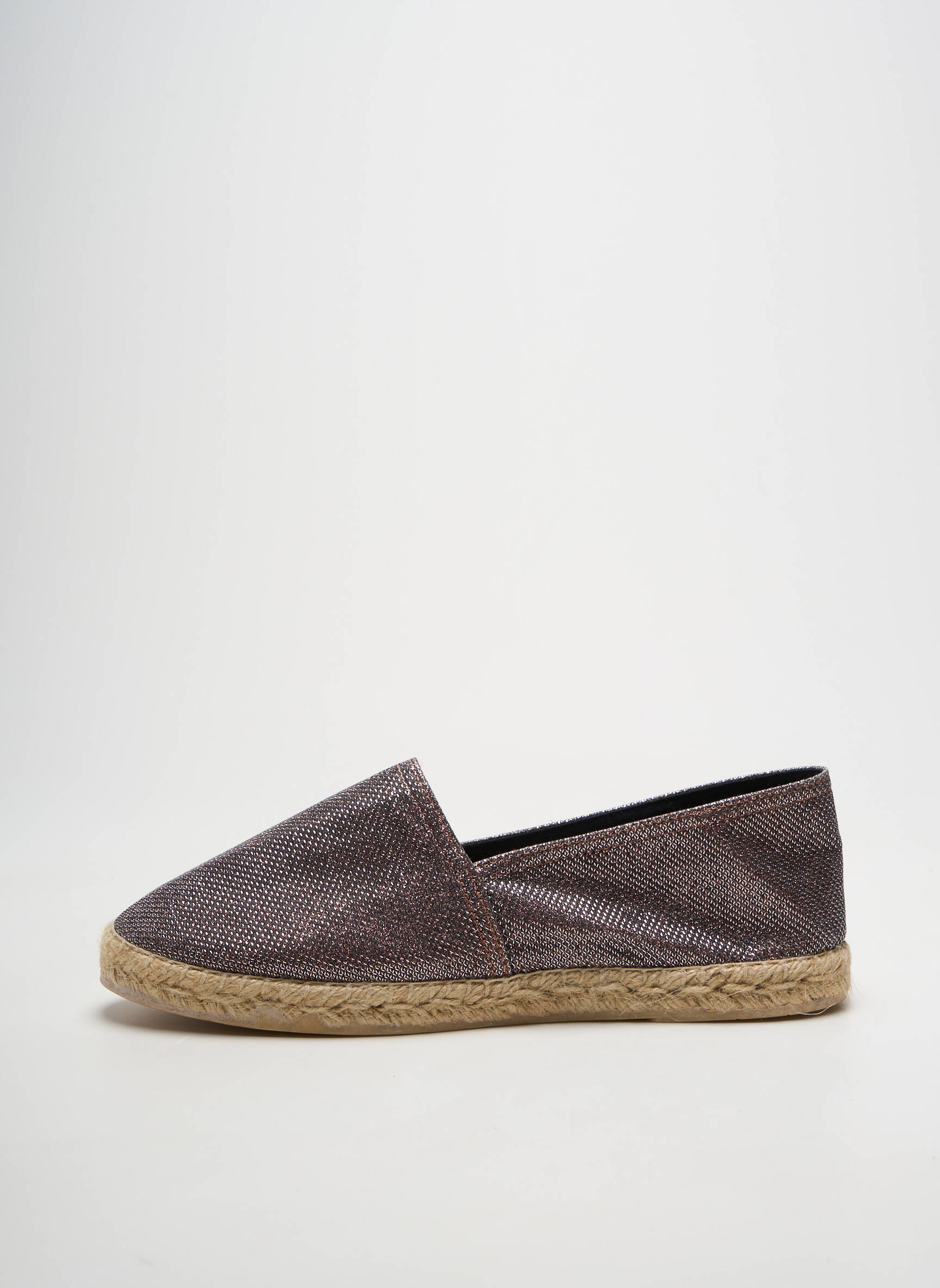Espadrilės satino audinys plokščias kulnas iki 3 cm sidabrinė LA MAISON DE L'ESPADRILLE moteris
