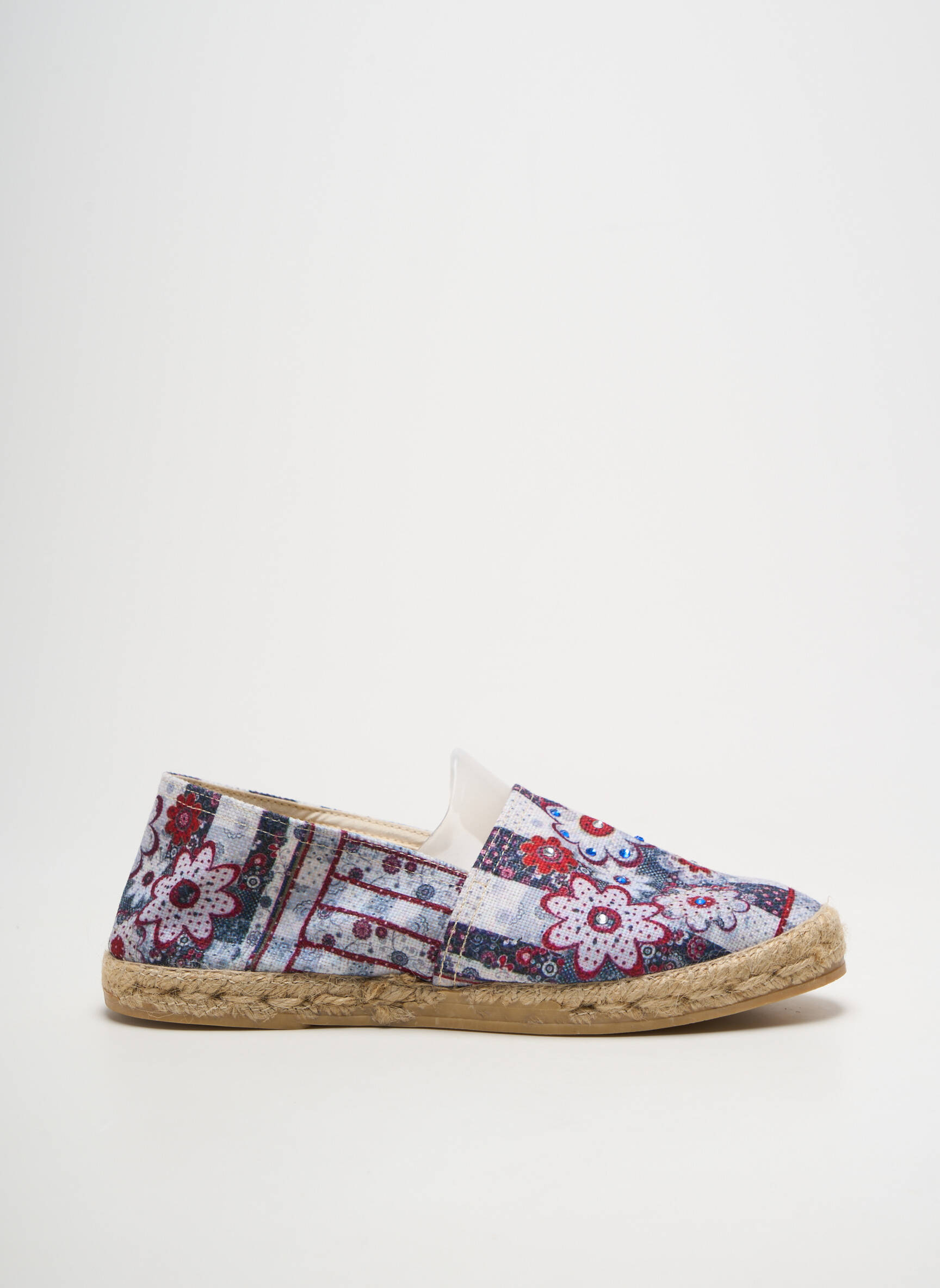 Espadrilės apvalus mygtukas plokščias kulnas iki 3 cm raudona LA MAISON DE L'ESPADRILLE moteris