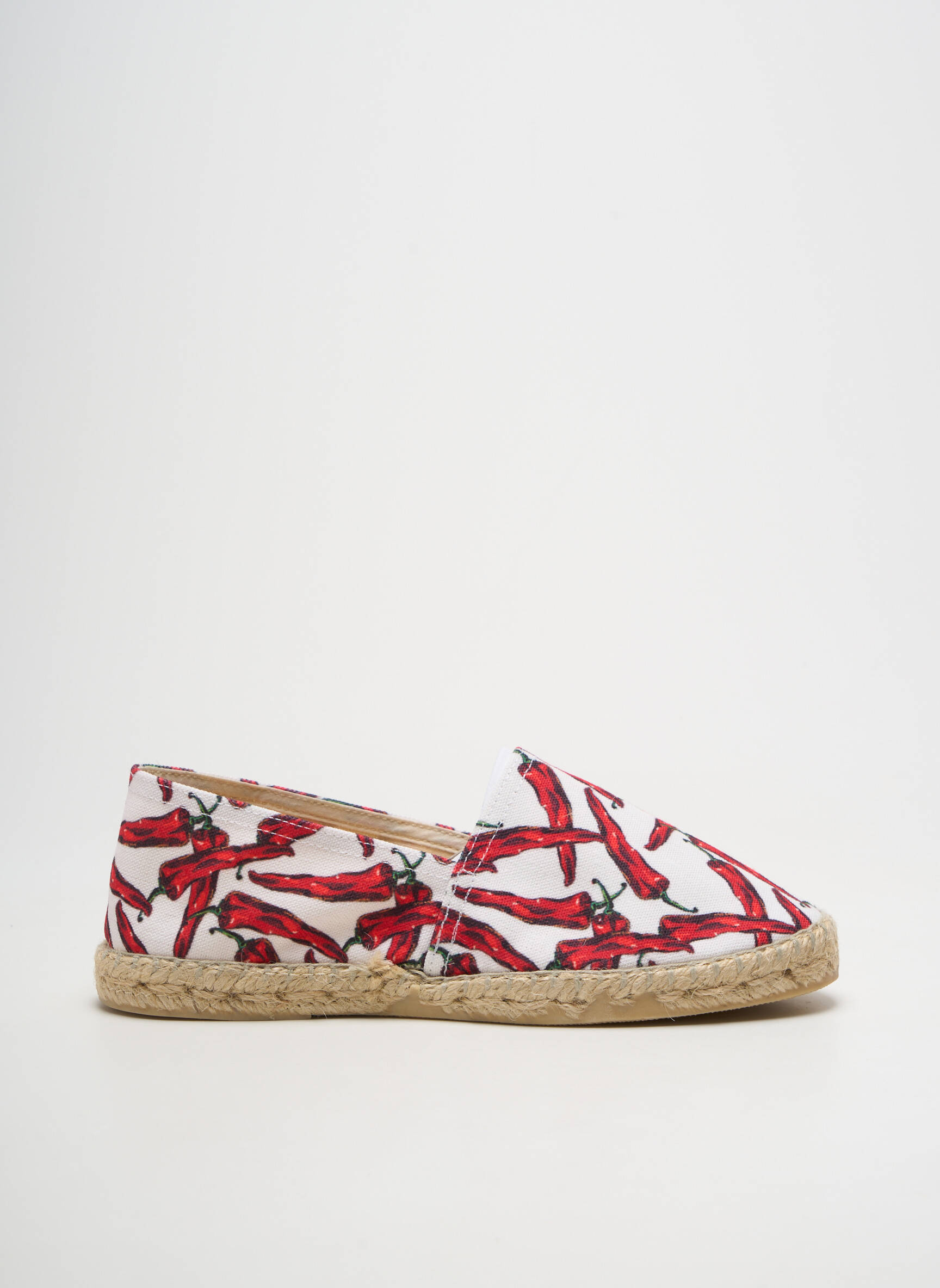 Espadrilės apvalus mygtukas plokščias kulnas iki 3 cm baltas LA MAISON DE L'ESPADRILLE moteris