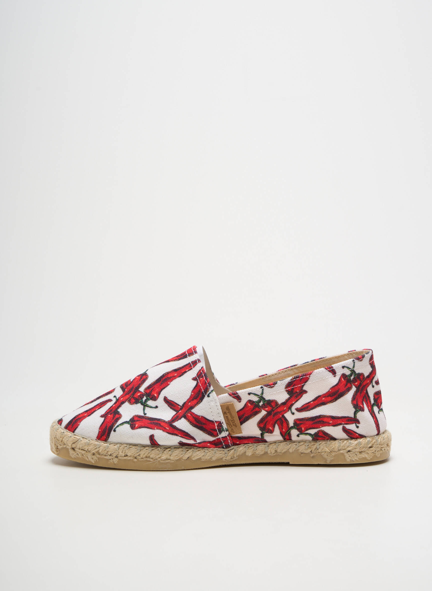 Espadrilės apvalus mygtukas plokščias kulnas iki 3 cm baltas LA MAISON DE L'ESPADRILLE moteris