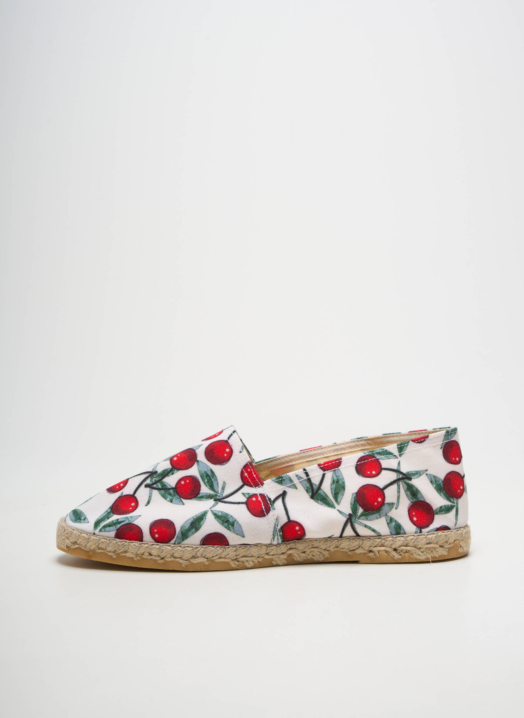 Espadrilės apvalus mygtukas plokščias kulnas iki 3 cm baltas LA MAISON DE L'ESPADRILLE moteris