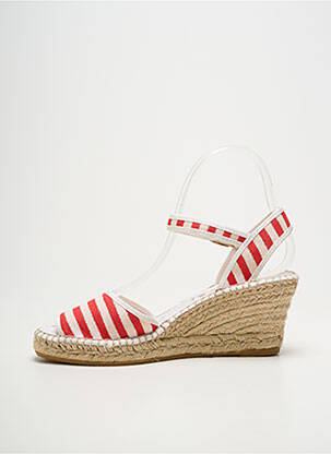 Espadrilės satino audinys kulnas nuo 7 iki 9 cm raudona LA MAISON DE L'ESPADRILLE moteris