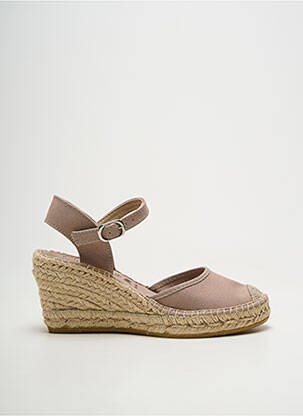 Espadrilės apvalus mygtukas kulnas nuo 4 iki 6 cm bežinis LA MAISON DE L'ESPADRILLE moteris