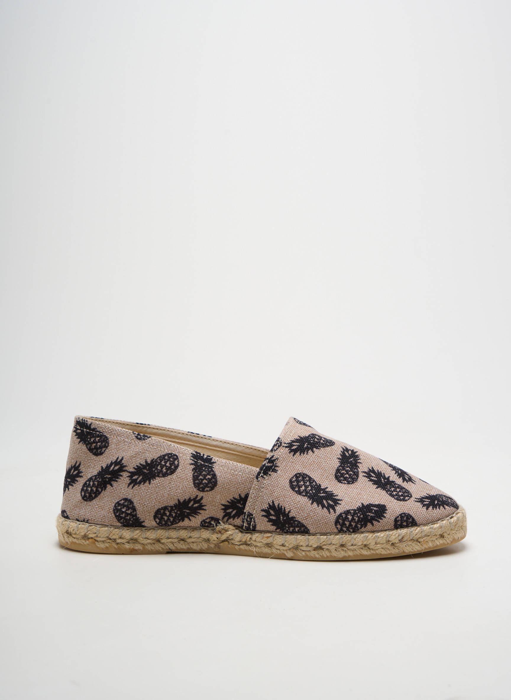 Espadrilės apvalus mygtukas plokščias kulnas iki 3 cm bežinis LA MAISON DE L'ESPADRILLE moteris