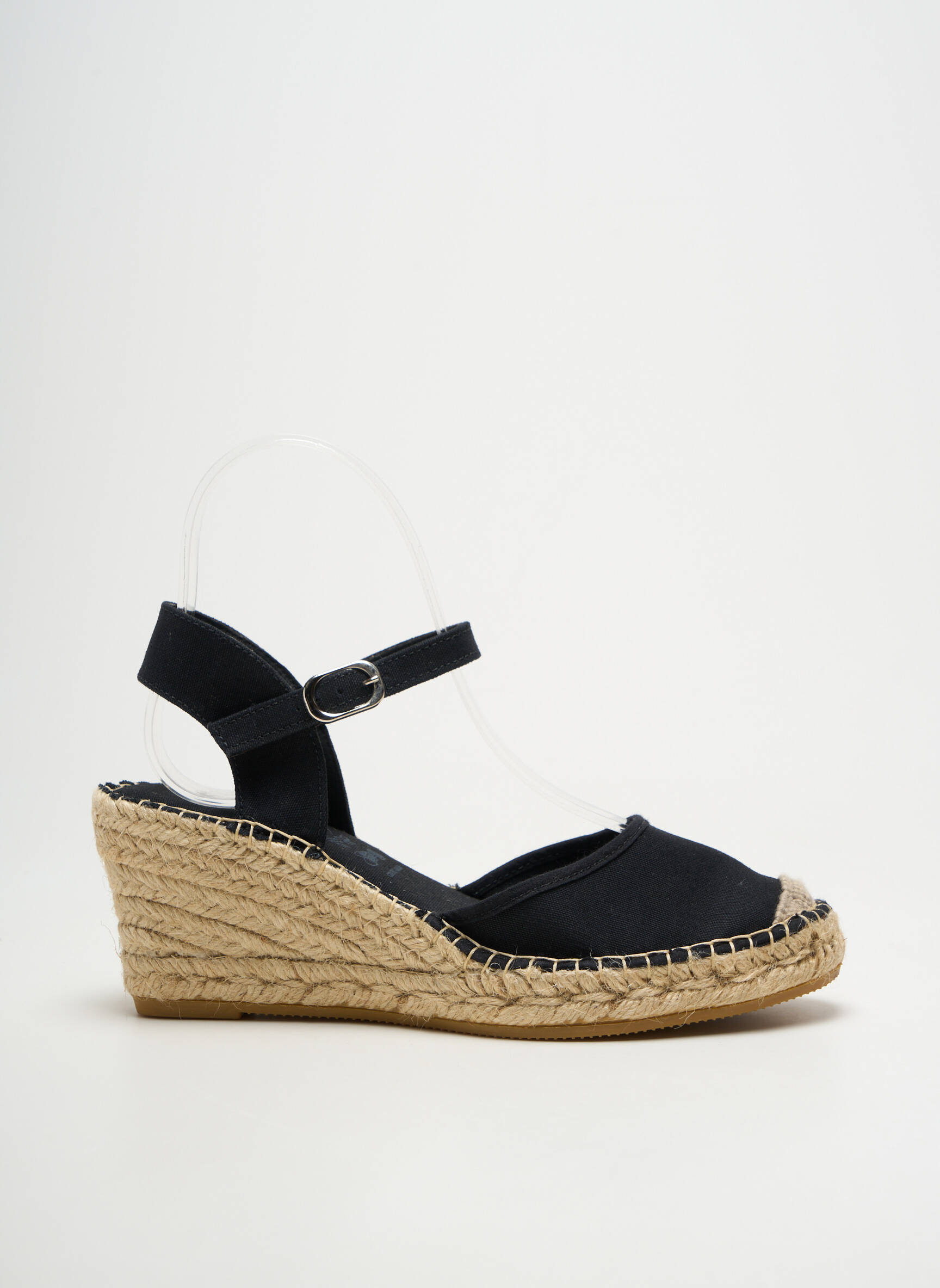 Espadrilės apvalus mygtukas kulnas nuo 4 iki 6 cm juodas LA MAISON DE L'ESPADRILLE moteris
