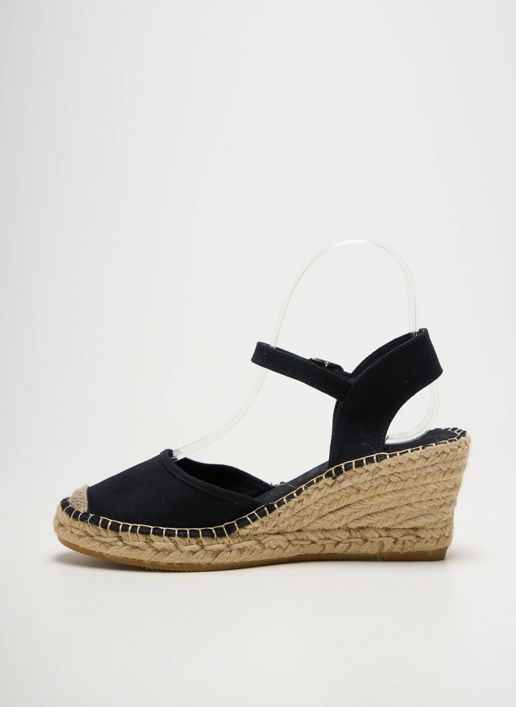 Espadrilės apvalus mygtukas kulnas nuo 4 iki 6 cm juodas LA MAISON DE L'ESPADRILLE moteris