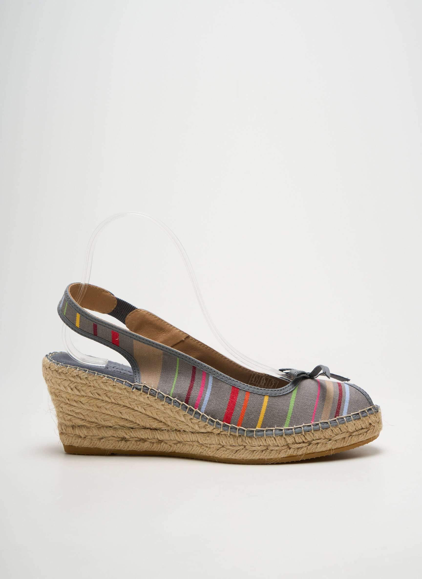Espadrilės atvira pabaiga kulnas nuo 7 iki 9 cm pilka LA MAISON DE L'ESPADRILLE moteris