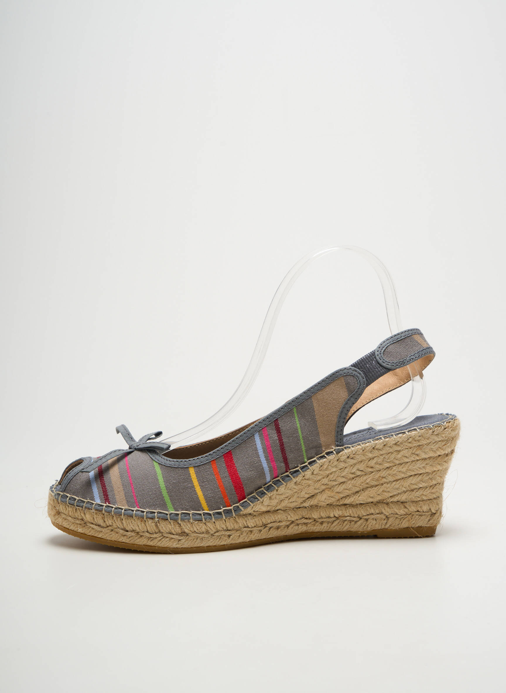 Espadrilės atvira pabaiga kulnas nuo 7 iki 9 cm pilka LA MAISON DE L'ESPADRILLE moteris