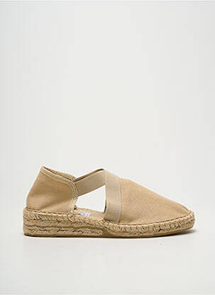Espadrilės apvalus mygtukas plokščias kulnas iki 3 cm bežinis EMMA moteris