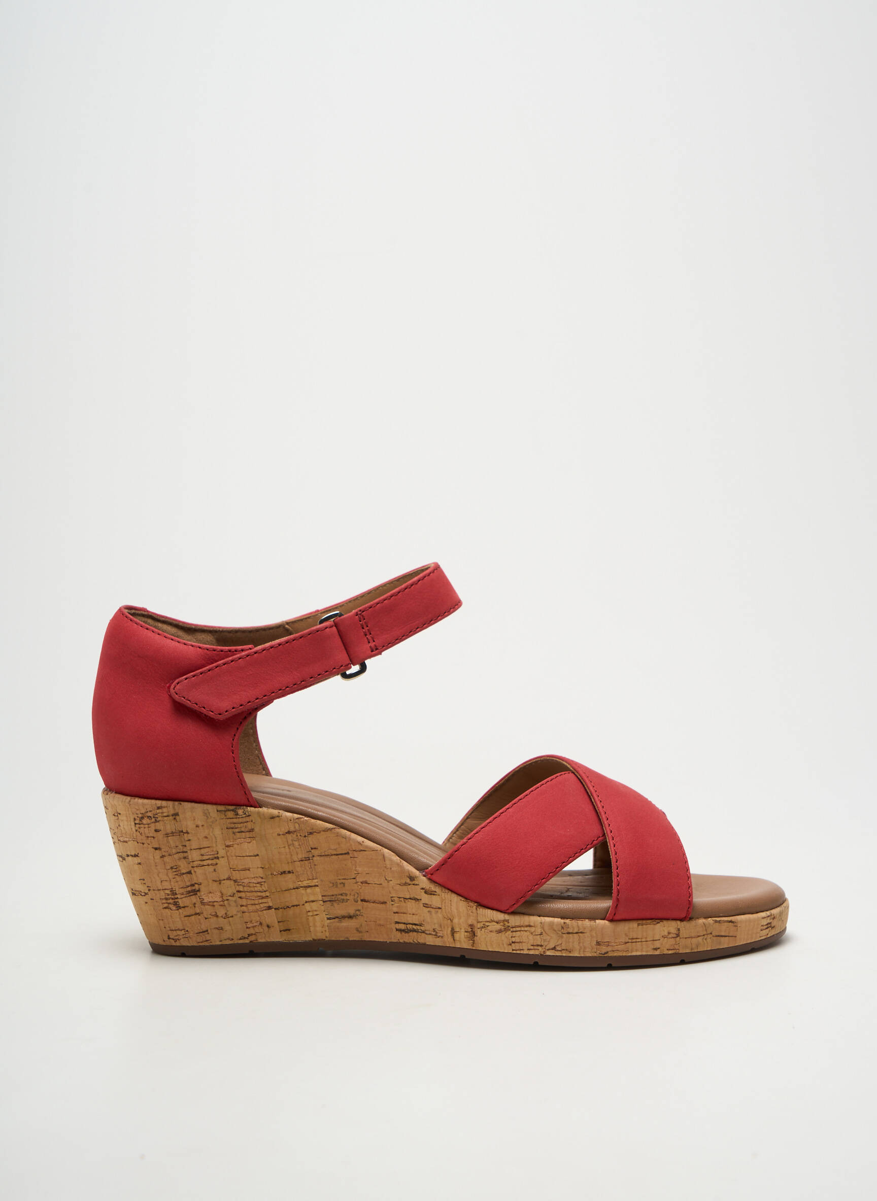 Sandalai/nu pėdos kompensuotas kulnas kulnas nuo 4 iki 6 cm raudona UNSTRUCTURED BY CLARKS moteris