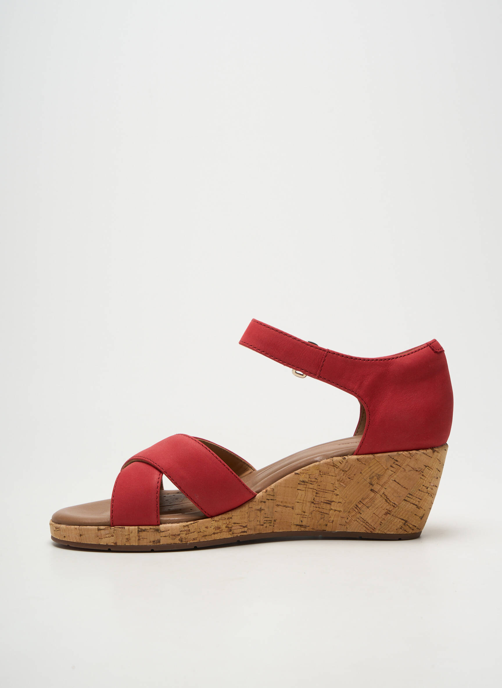 Sandalai/nu pėdos kompensuotas kulnas kulnas nuo 4 iki 6 cm raudona UNSTRUCTURED BY CLARKS moteris