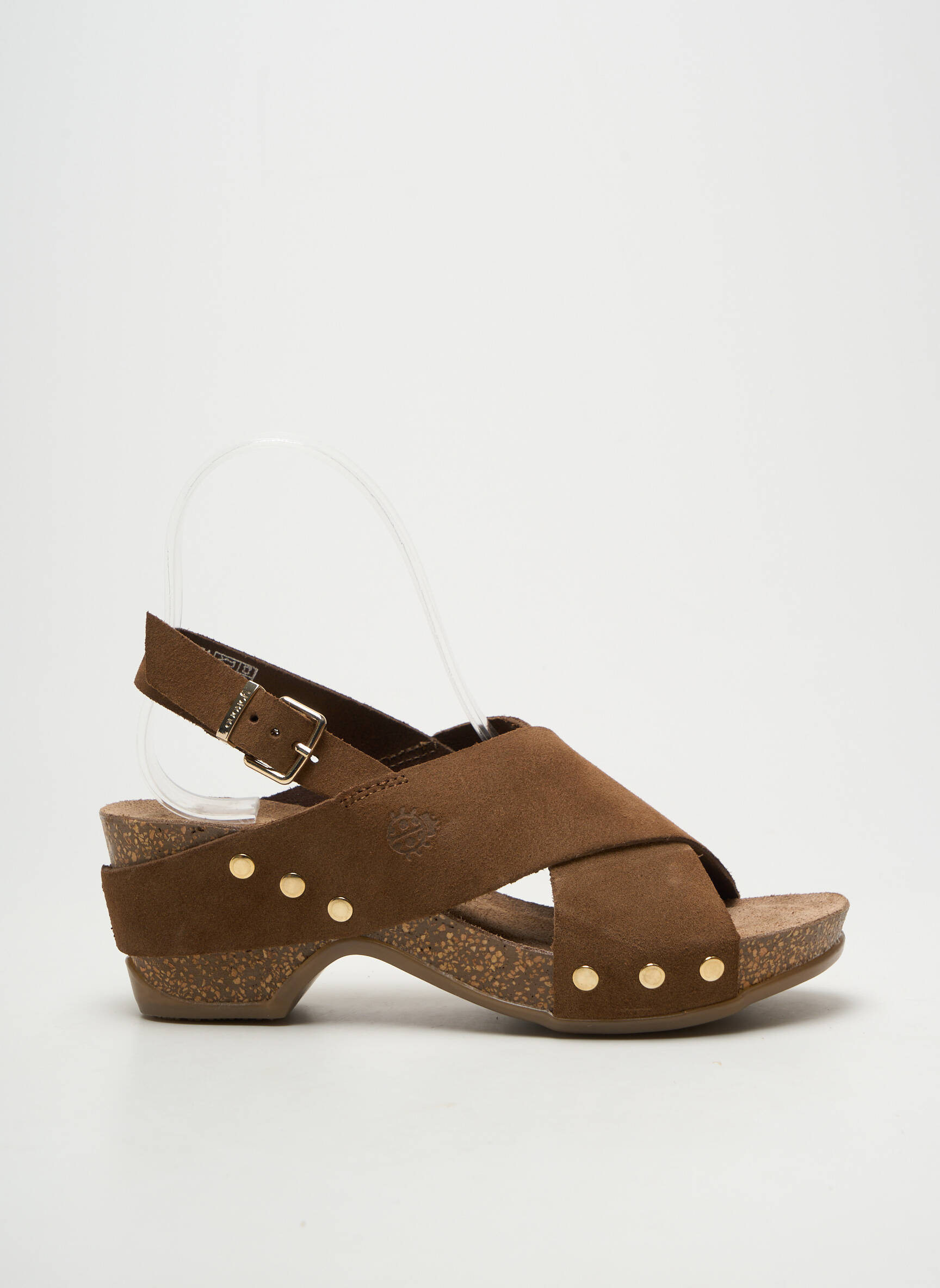 Sandalai/nu pėdos užsegimas kilpa(s) kulnas nuo 4 iki 6 cm rudas YOKONO moteris