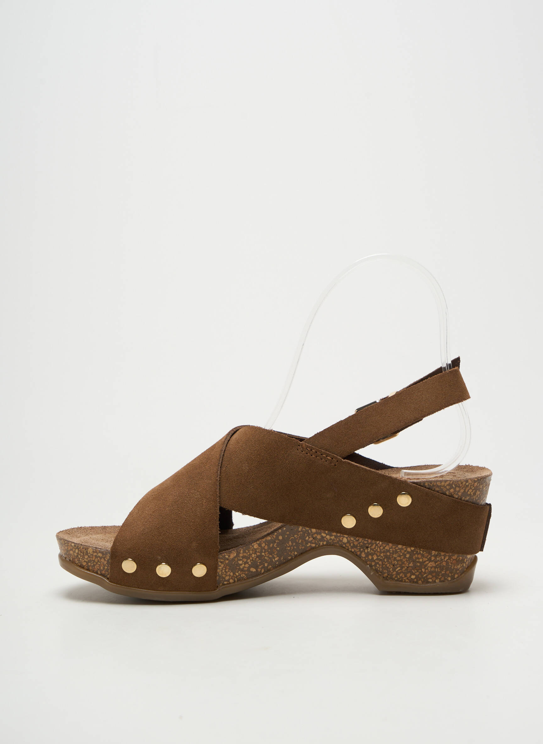Sandalai/nu pėdos užsegimas kilpa(s) kulnas nuo 4 iki 6 cm rudas YOKONO moteris