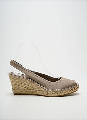 Espadrilės atvira pabaiga kulnas nuo 7 iki 9 cm pilka LA MAISON DE L'ESPADRILLE moteris