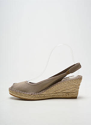 Espadrilės atvira pabaiga kulnas nuo 7 iki 9 cm pilka LA MAISON DE L'ESPADRILLE moteris
