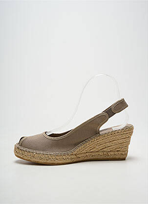 Espadrilės atvira pabaiga kulnas nuo 7 iki 9 cm pilka LA MAISON DE L'ESPADRILLE moteris