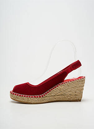 Espadrilės atvira pabaiga kulnas nuo 7 iki 9 cm raudona LA MAISON DE L'ESPADRILLE moteris