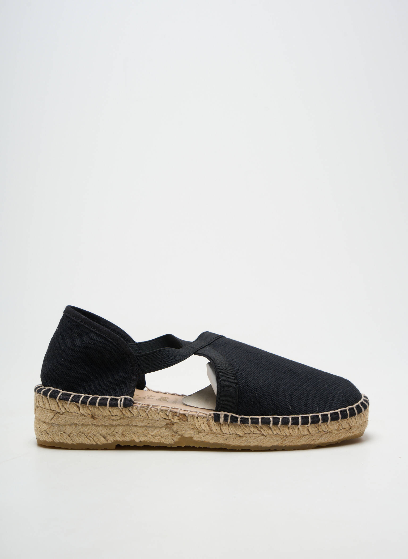 Espadrilės apvalus mygtukas kulnas nuo 4 iki 6 cm juodas LA MAISON DE L'ESPADRILLE moteris