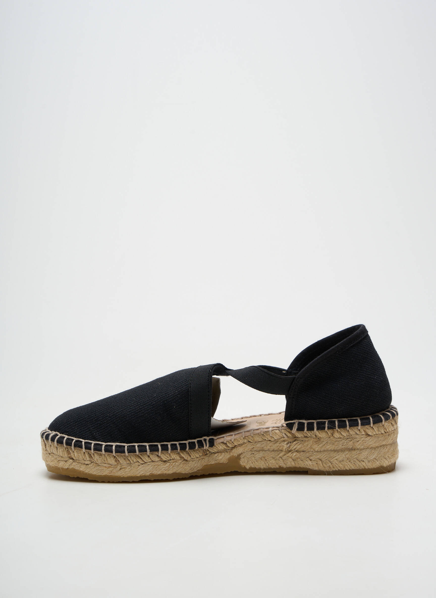 Espadrilės apvalus mygtukas kulnas nuo 4 iki 6 cm juodas LA MAISON DE L'ESPADRILLE moteris