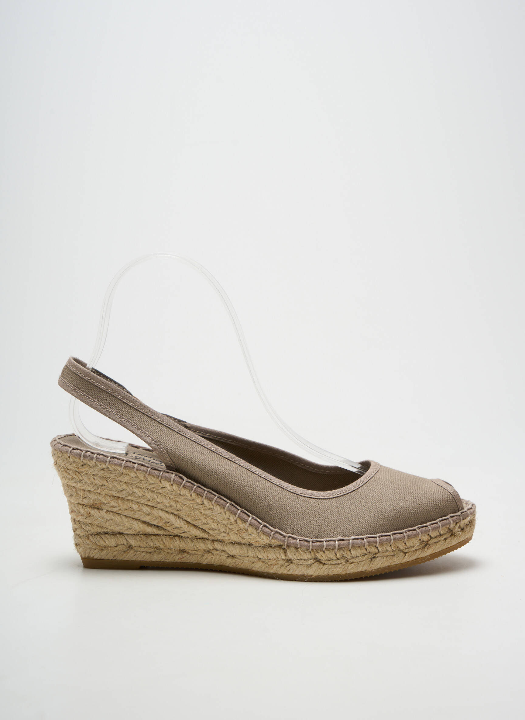 Espadrilės atvira pabaiga kulnas nuo 7 iki 9 cm pilka LA MAISON DE L'ESPADRILLE moteris