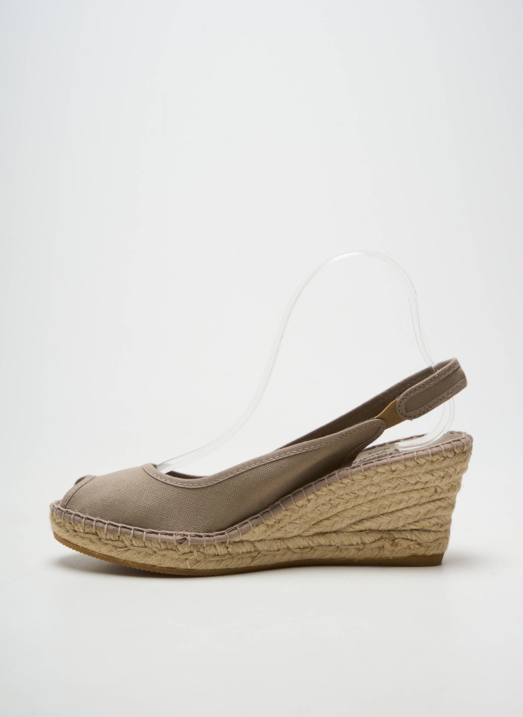 Espadrilės atvira pabaiga kulnas nuo 7 iki 9 cm pilka LA MAISON DE L'ESPADRILLE moteris