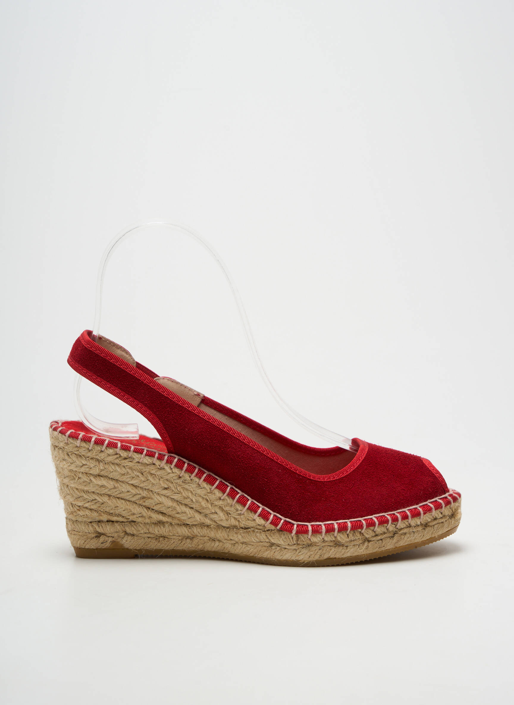 Espadrilės atvira pabaiga kulnas nuo 7 iki 9 cm raudona LA MAISON DE L'ESPADRILLE moteris