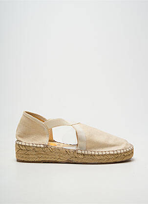 Espadrilės apvalus mygtukas kulnas nuo 4 iki 6 cm bežinis LA MAISON DE L'ESPADRILLE moteris