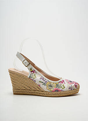 Espadrilės satino audinys kulnas nuo 7 iki 9 cm bežinis LA MAISON DE L'ESPADRILLE moteris