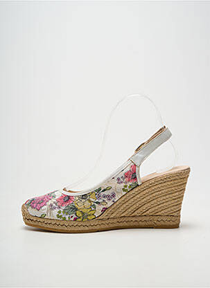 Espadrilės satino audinys kulnas nuo 7 iki 9 cm bežinis LA MAISON DE L'ESPADRILLE moteris