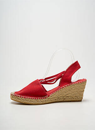 Espadrilės apvalus mygtukas kulnas nuo 7 iki 9 cm raudona LA MAISON DE L'ESPADRILLE moteris