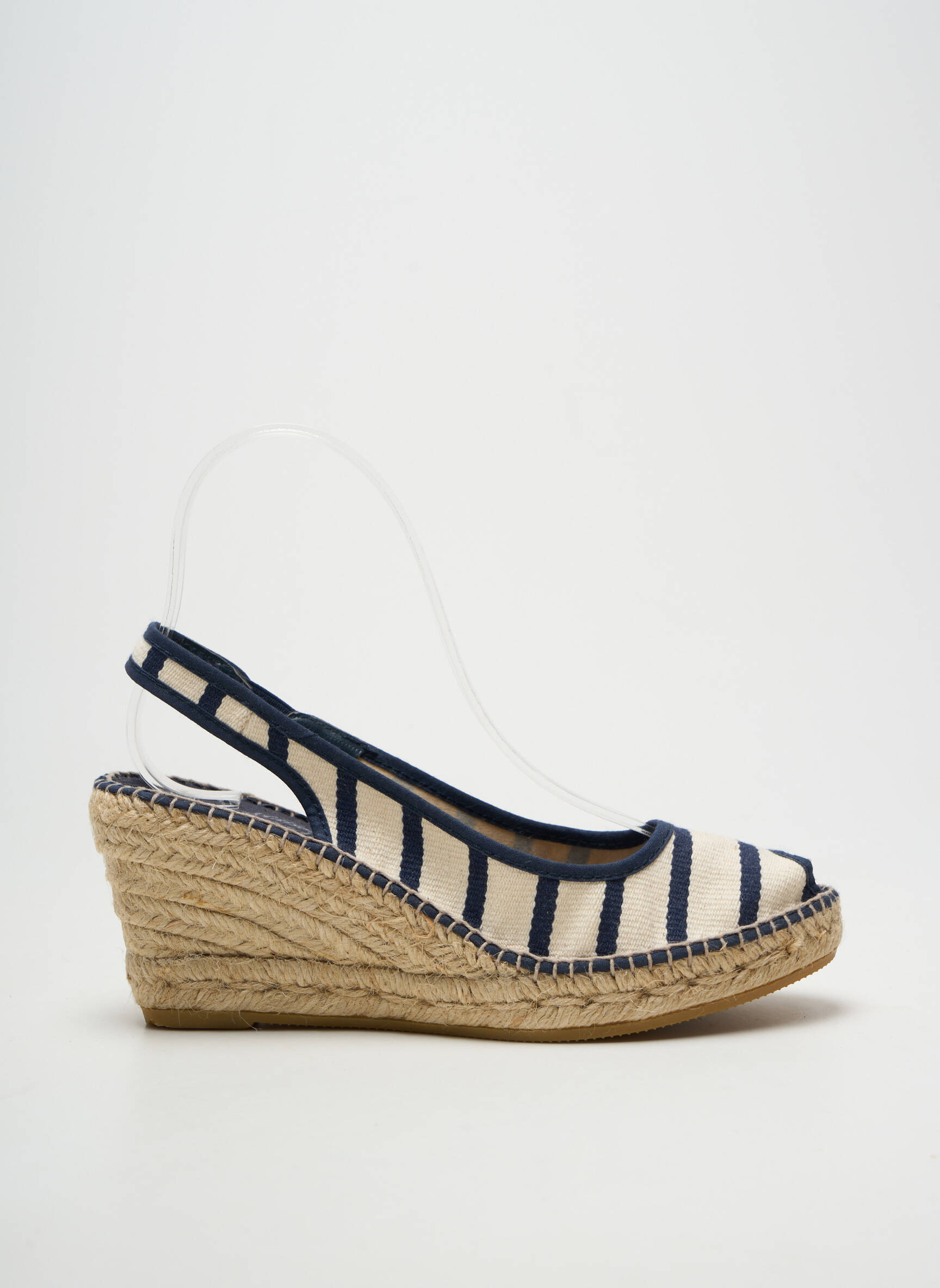 Espadrilės atvira pabaiga kulnas nuo 7 iki 9 cm mėlyna LA MAISON DE L'ESPADRILLE moteris