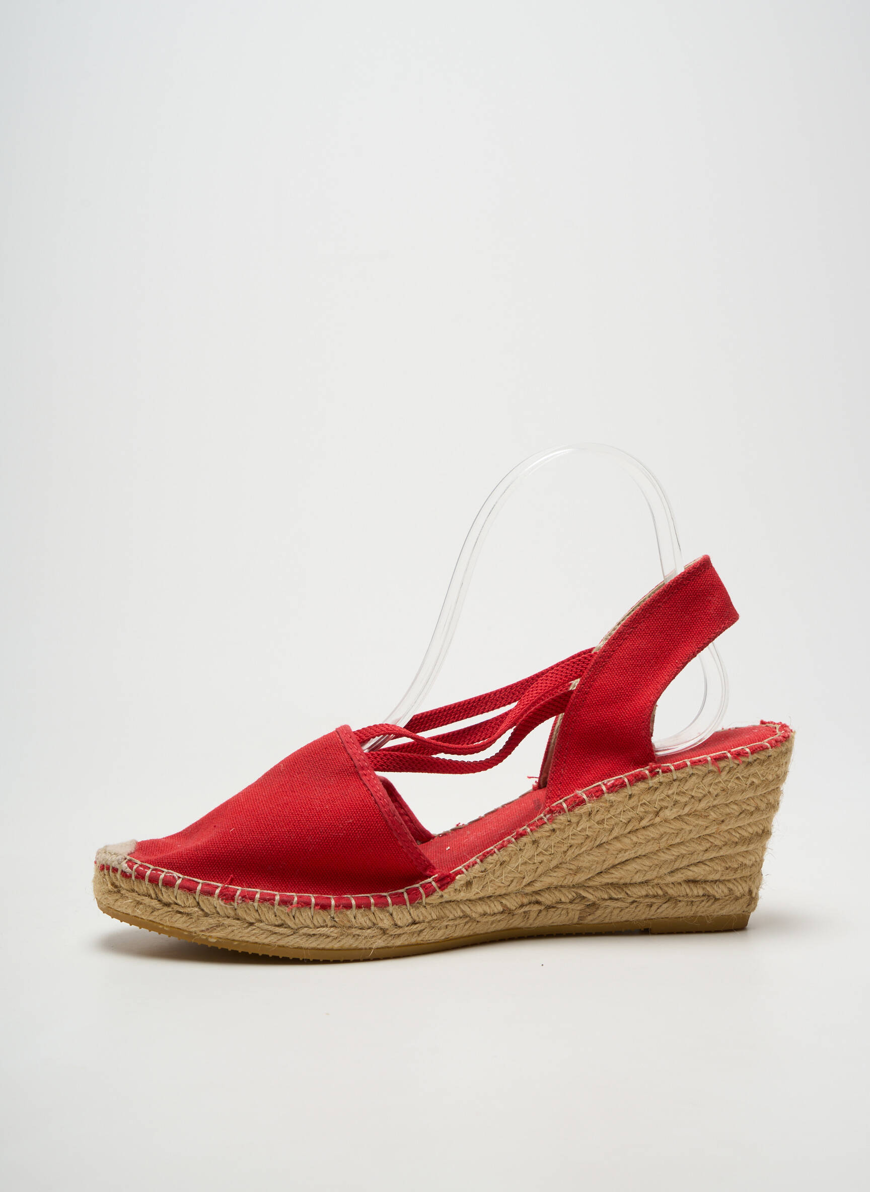 Espadrilės apvalus mygtukas kulnas nuo 7 iki 9 cm raudona LA MAISON DE L'ESPADRILLE moteris