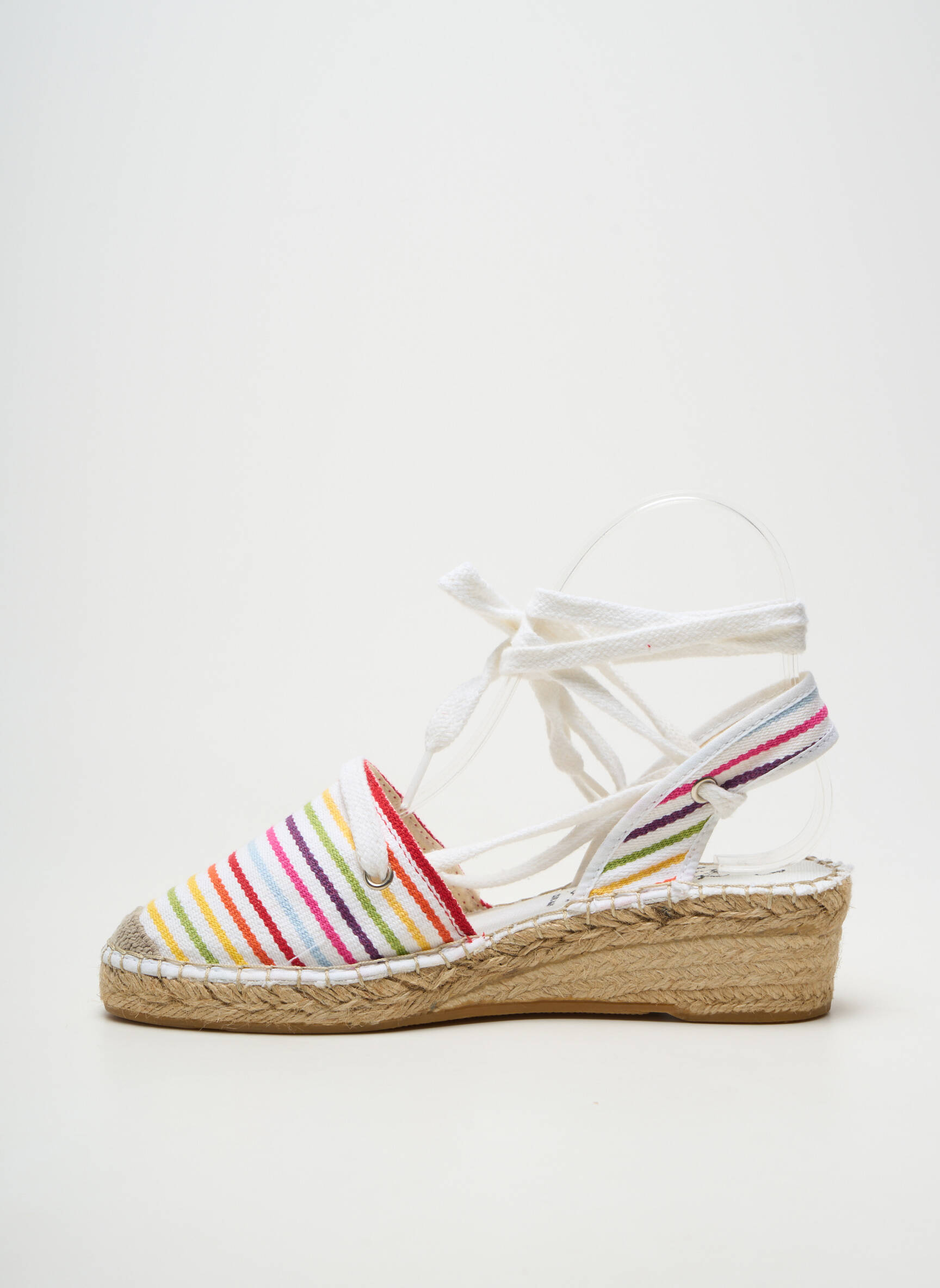 Espadrilės apvalus mygtukas kulnas nuo 4 iki 6 cm baltas LA MAISON DE L'ESPADRILLE moteris