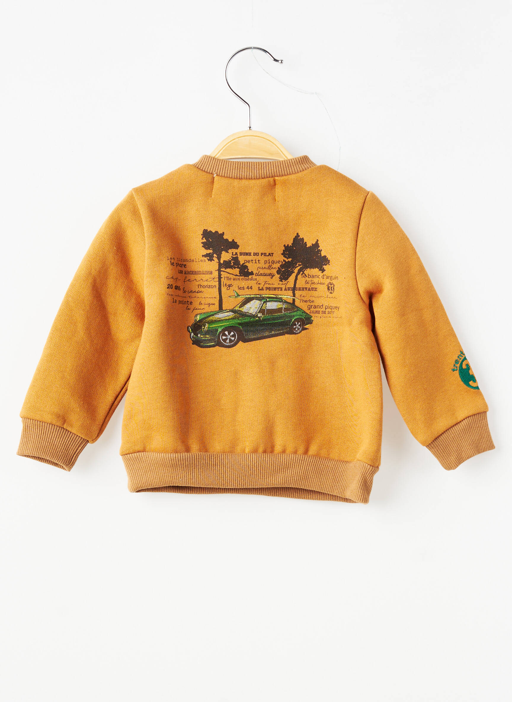Mikroskopas floqué serigrafija ilgos rankovės oranžinė TRENTE TROIS berniukas