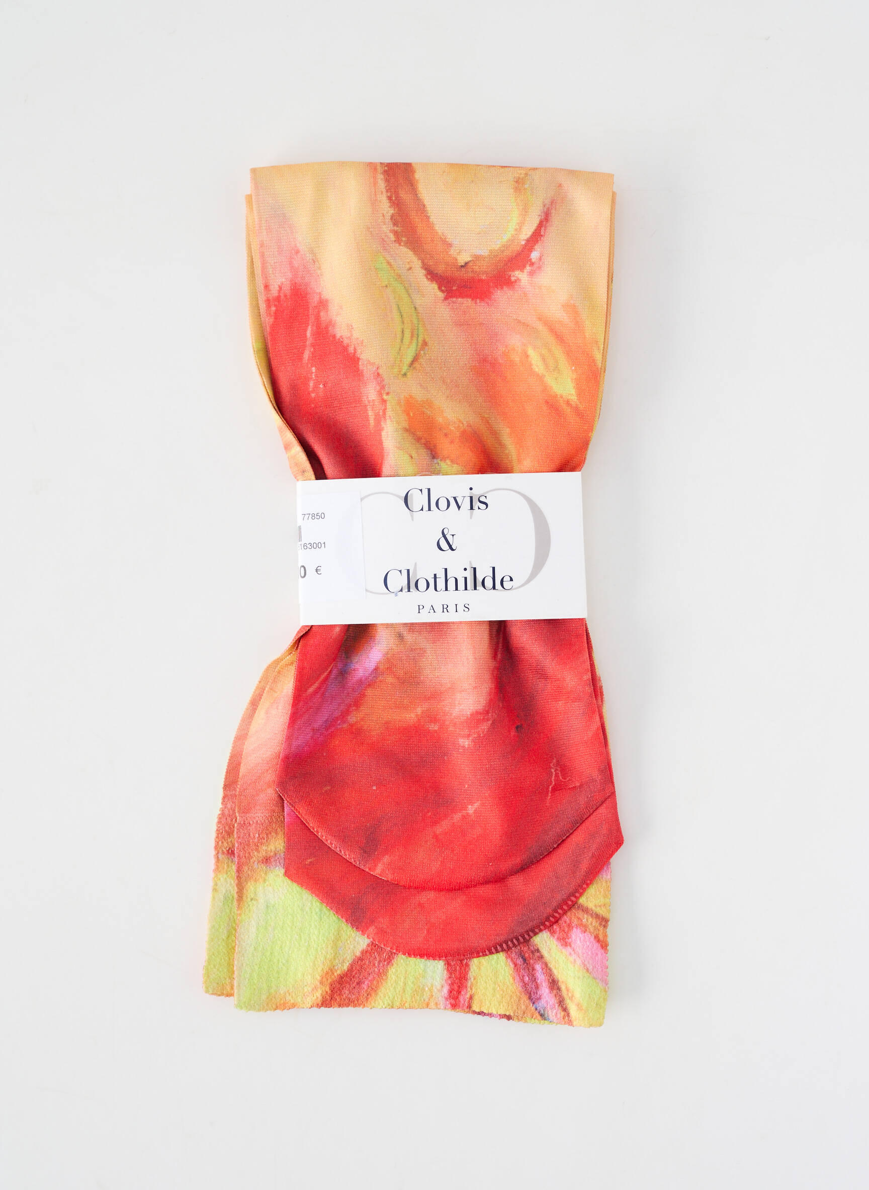 Kojinės fantazijos raštas raudona CLOVIS & CLOTHILDE moteris