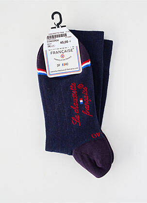Kojinės tamprumas mėlyna LA CHAUSSETTE FRANÇAISE vyras