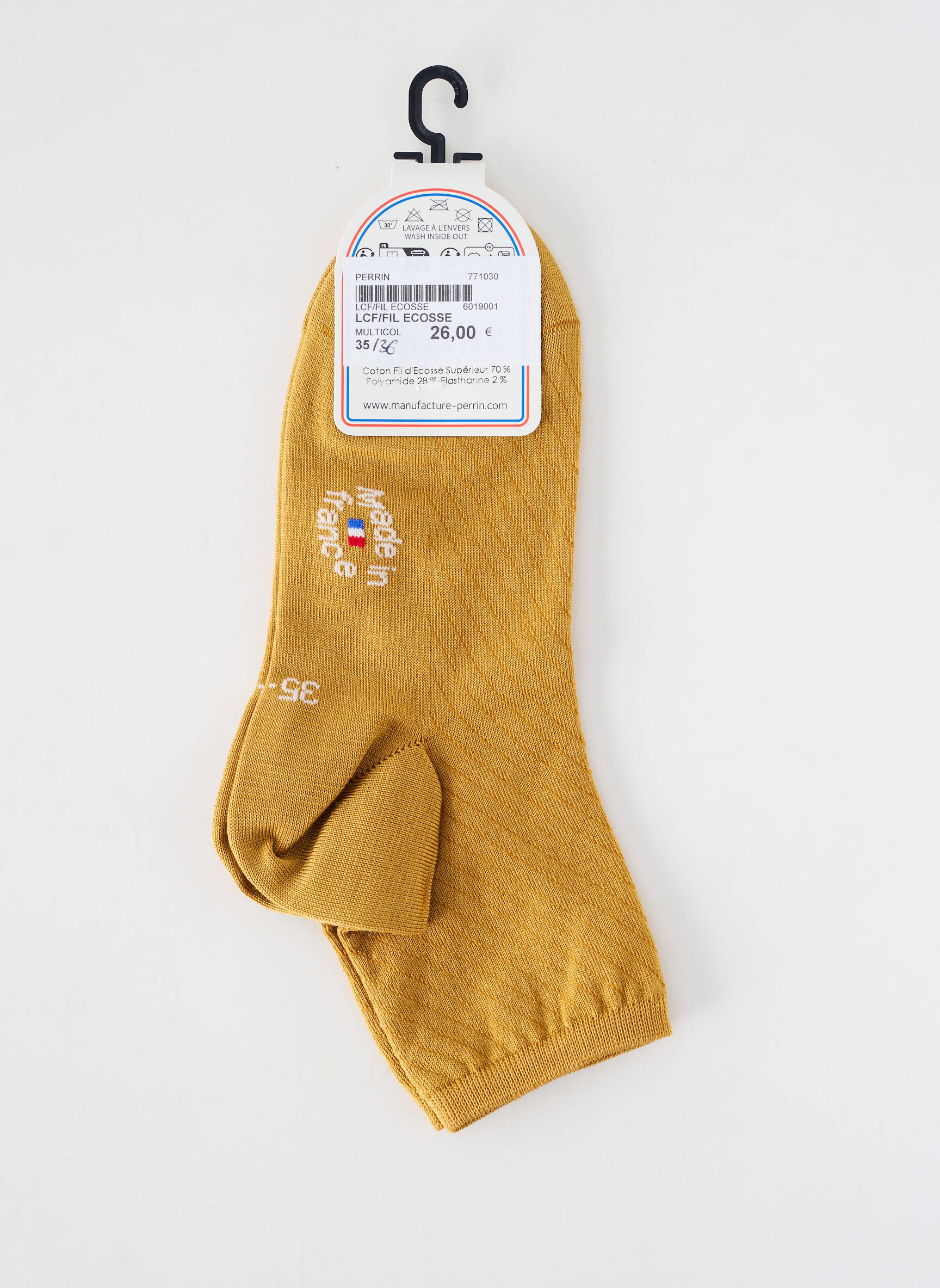 Kojinės tamprumas geltona LA CHAUSSETTE FRANÇAISE moteris
