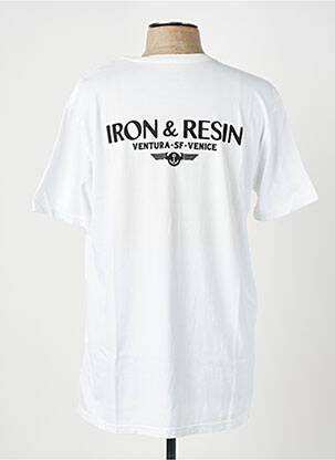 T-marškinys tamprumas trumpas rankovės baltas IRON AND RESIN vyras