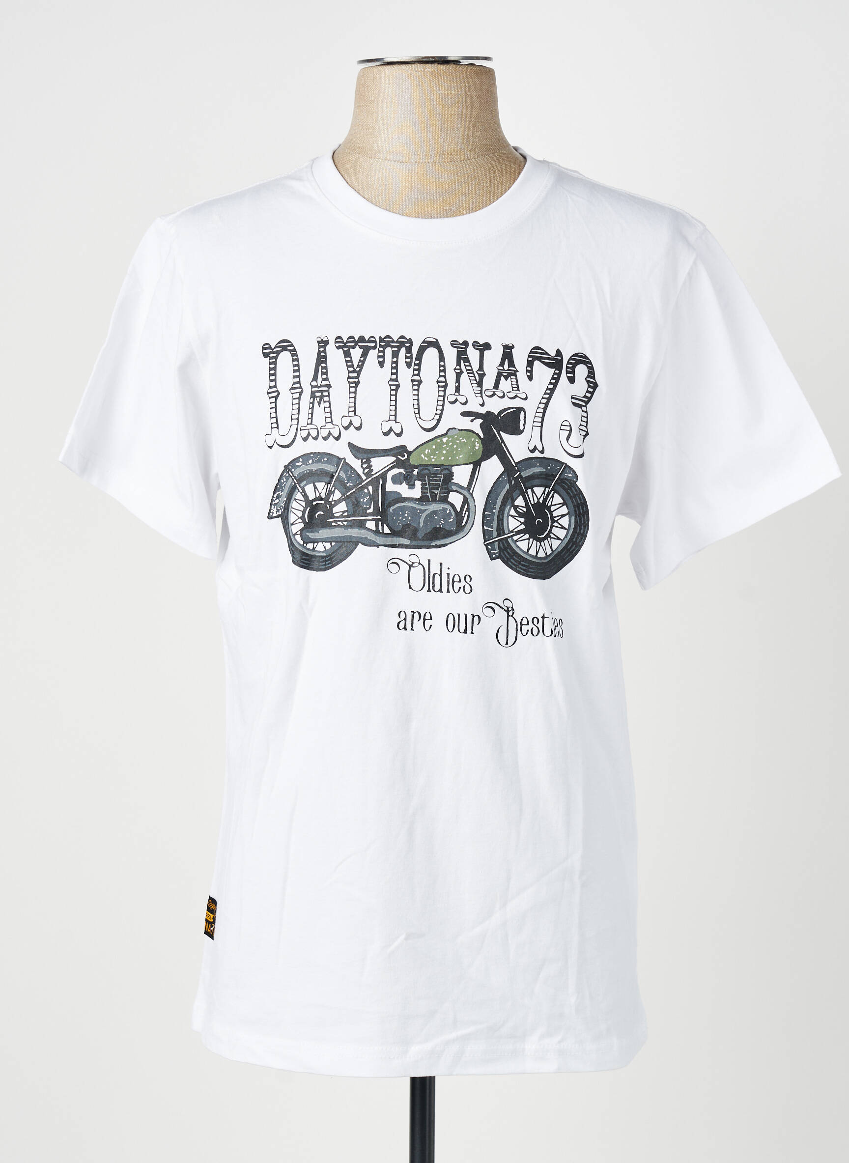 T-marškinys tamprumas trumpas rankovės baltas DAYTONA vyras