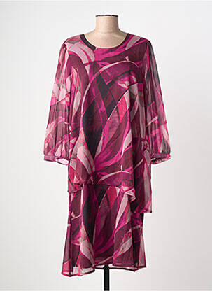 Pusilgių suknelė sklandi forma ilgos rankovės violetinis SIGNATURE moteris